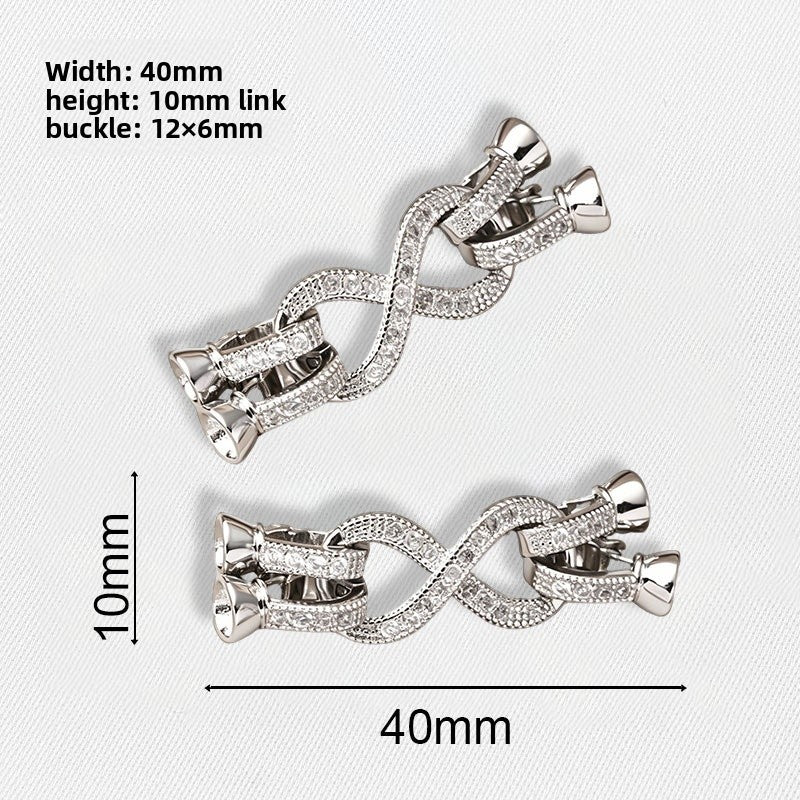 Number Copper Jewelry Buckle With 18K Real Gold Plated Electroplated Finish In Gold, Original Design Jewelry Accessories