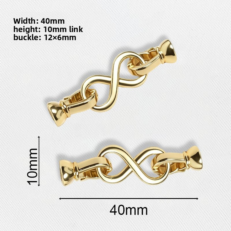 Number Copper Jewelry Buckle With 18K Real Gold Plated Electroplated Finish In Gold, Original Design Jewelry Accessories