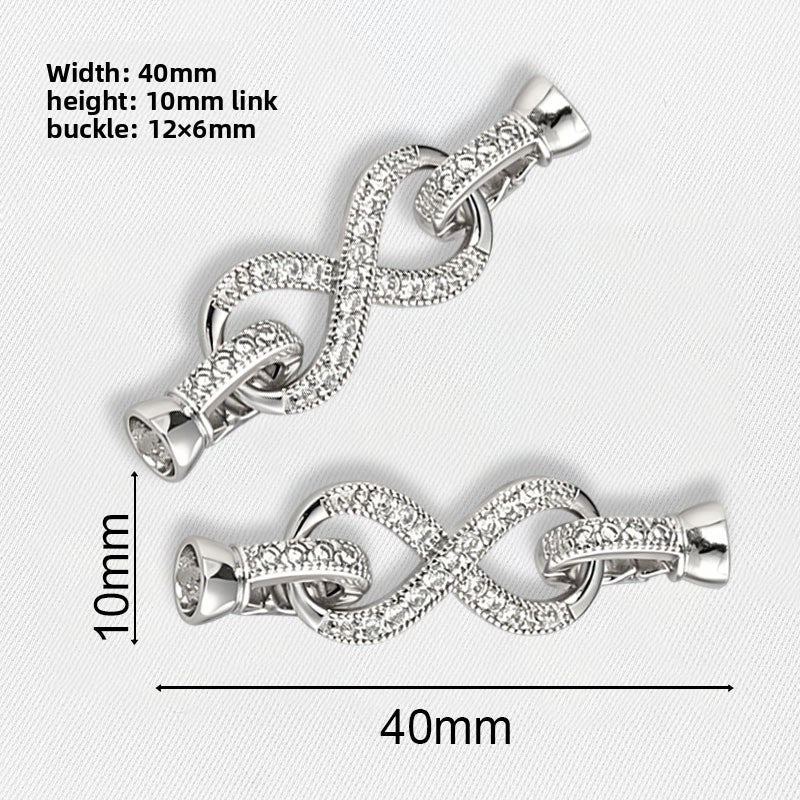 Number Copper Jewelry Buckle With 18K Real Gold Plated Electroplated Finish In Gold, Original Design Jewelry Accessories