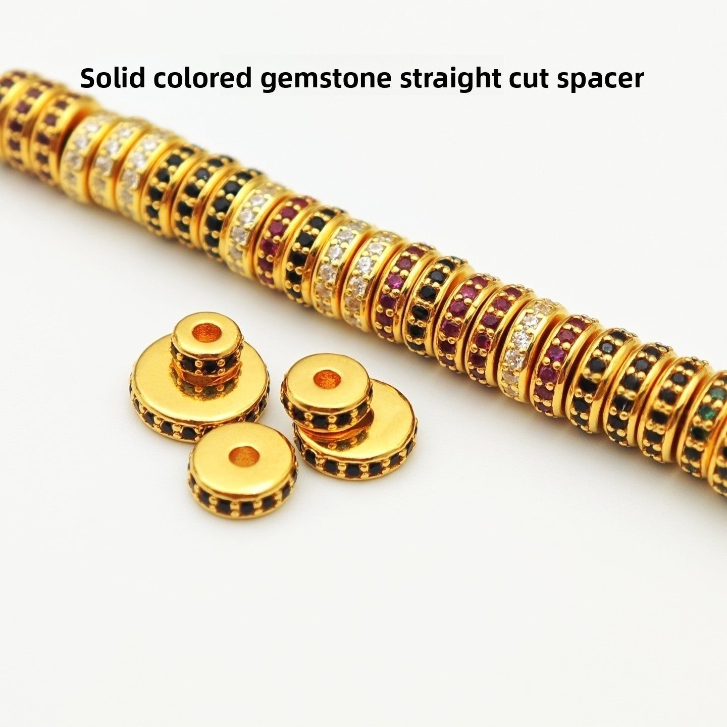 Copper Spacer Bar With 24K Real Gold Plating, Diameter 6 Mm, Inlay Craft, 1 PCS Package, Sweet Style Jewelry Accessory