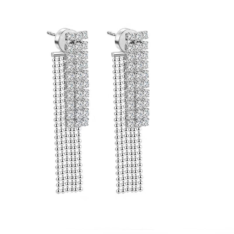 Geometric Earrings For Women 1 Pair Copper Alloy Silver Plated Featuring 925 Sterling Silver Ear Pins