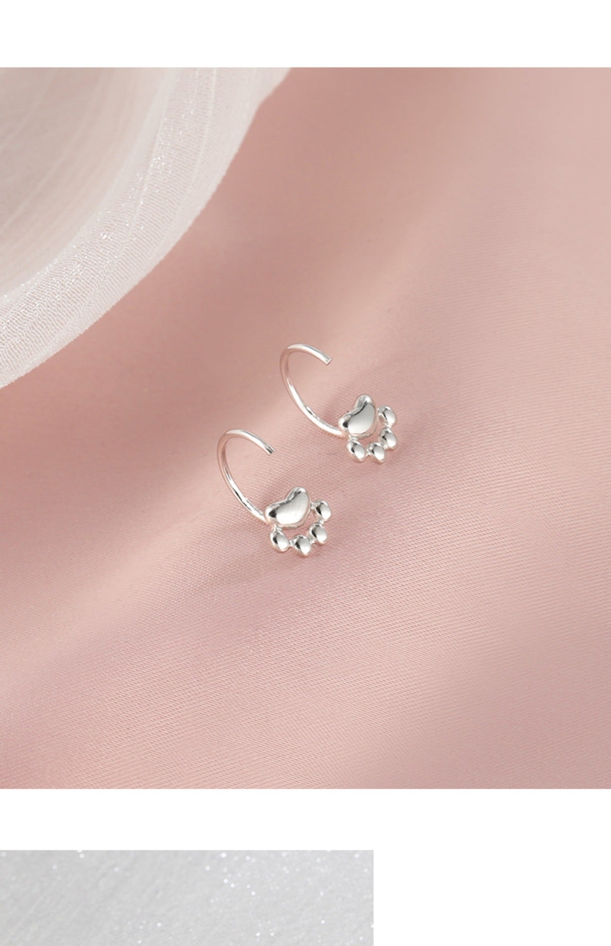 Cute Cat Stud Earrings For Women In Copper With Platinum Plating, Stylish Ear Hook Design