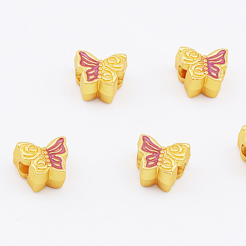 Butterfly Pendant 1 PCS Package In Alloy With Enamel Craft, Multicolor Design Featuring Chinoiserie Style Jewelry Accessories