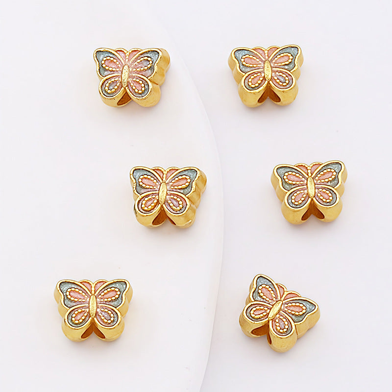 Butterfly Pendant 1 PCS Package In Alloy With Enamel Craft, Multicolor Design Featuring Chinoiserie Style Jewelry Accessories