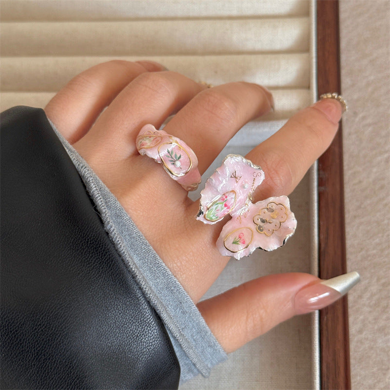 Butterfly Ring For Summer In Colour Metal Featuring Enamel Craftsmanship