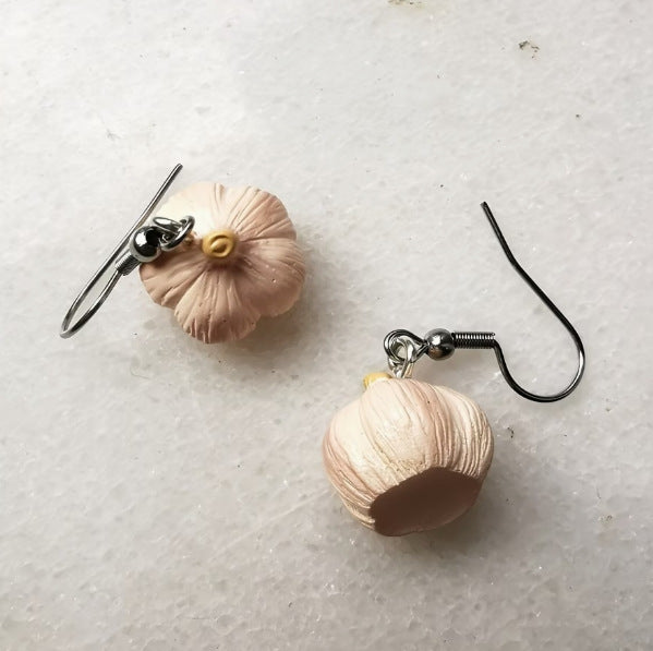Handmade Vegetable Earrings For Women With Zinc Alloy Ear Pins In Cute Style, Featuring Plastic Material