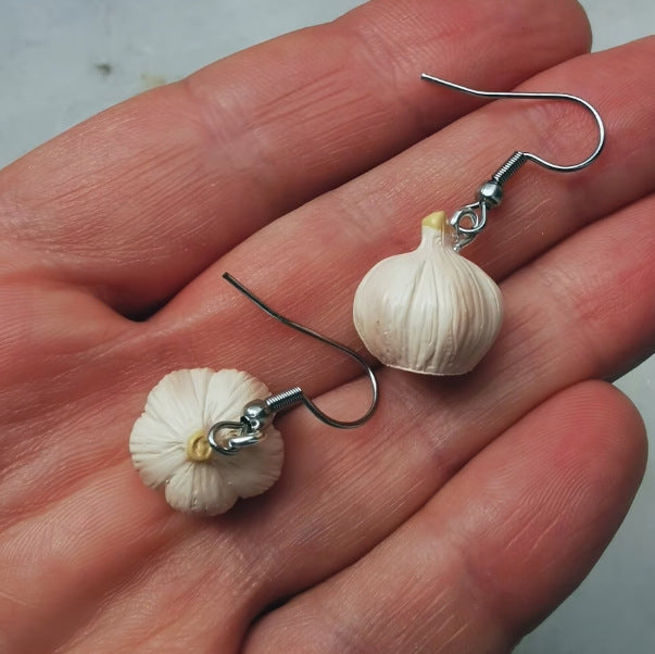 Handmade Vegetable Earrings For Women With Zinc Alloy Ear Pins In Cute Style, Featuring Plastic Material