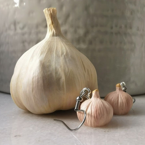 Handmade Vegetable Earrings For Women With Zinc Alloy Ear Pins In Cute Style, Featuring Plastic Material