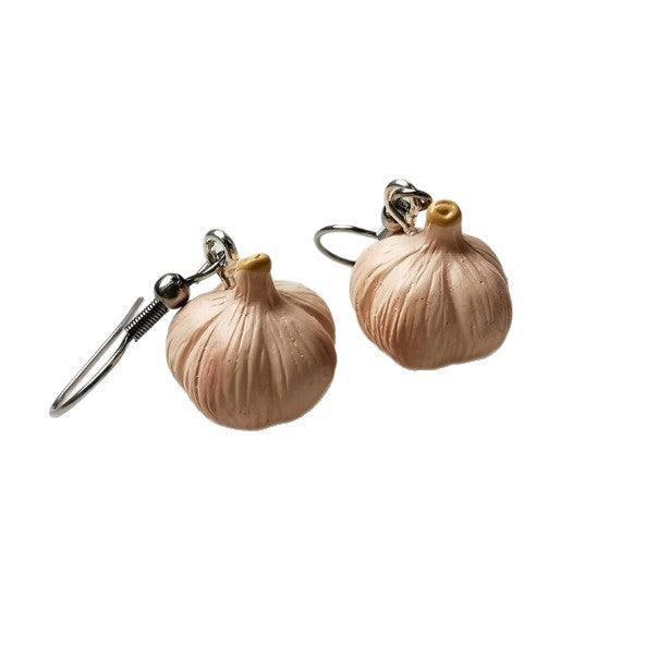 Handmade Vegetable Earrings For Women With Zinc Alloy Ear Pins In Cute Style, Featuring Plastic Material