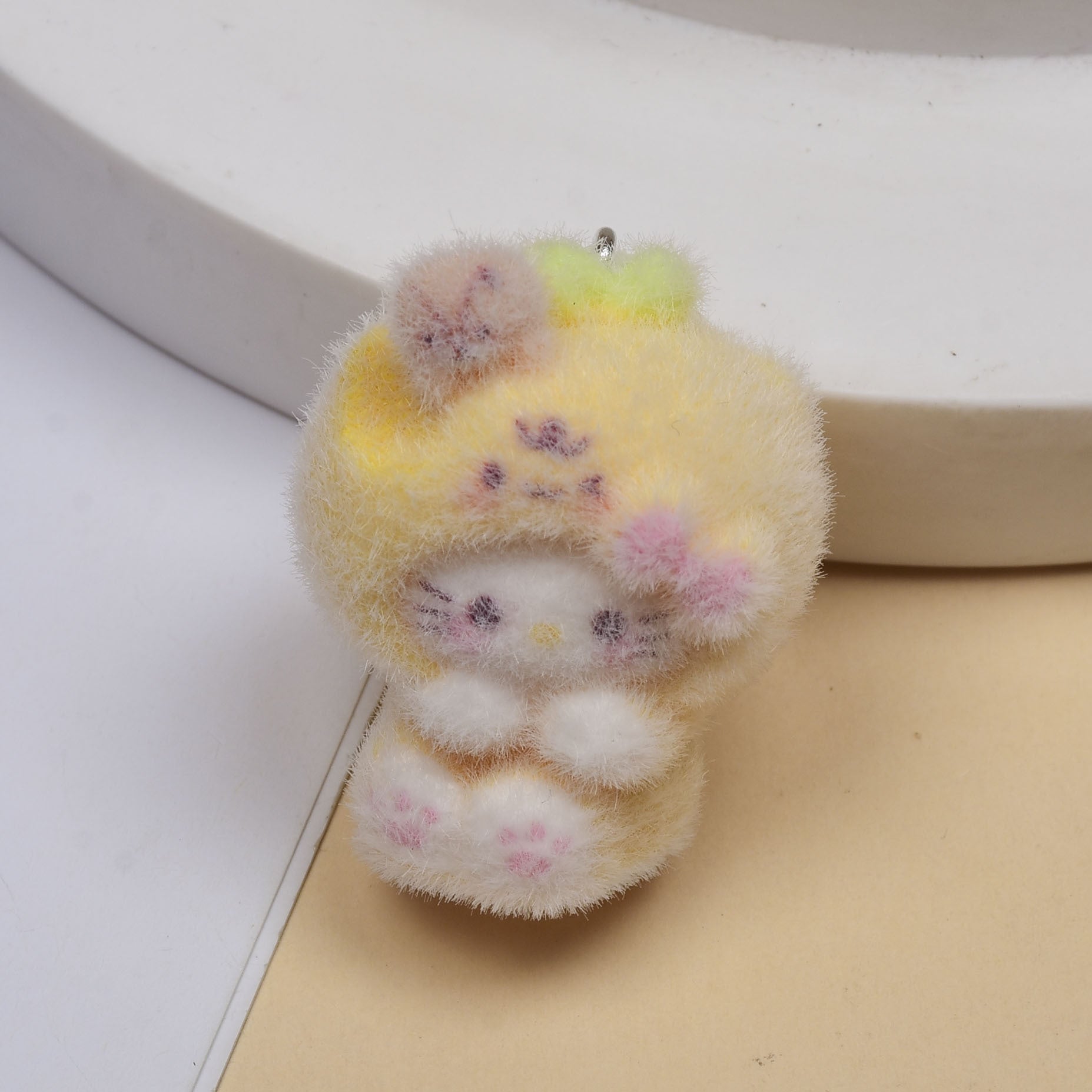 Cute Lemon Resin Pendant With Flocking Technique, Jewelry Accessories