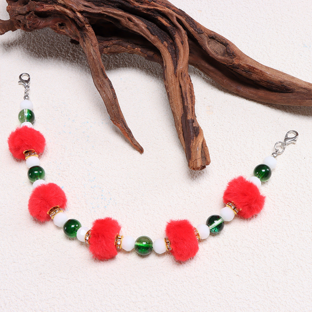 Electroplated Single Ball Plastic Chain Hat Band With Lobster Trigger Clasp Closure, Red, Ideal For DIY Cap