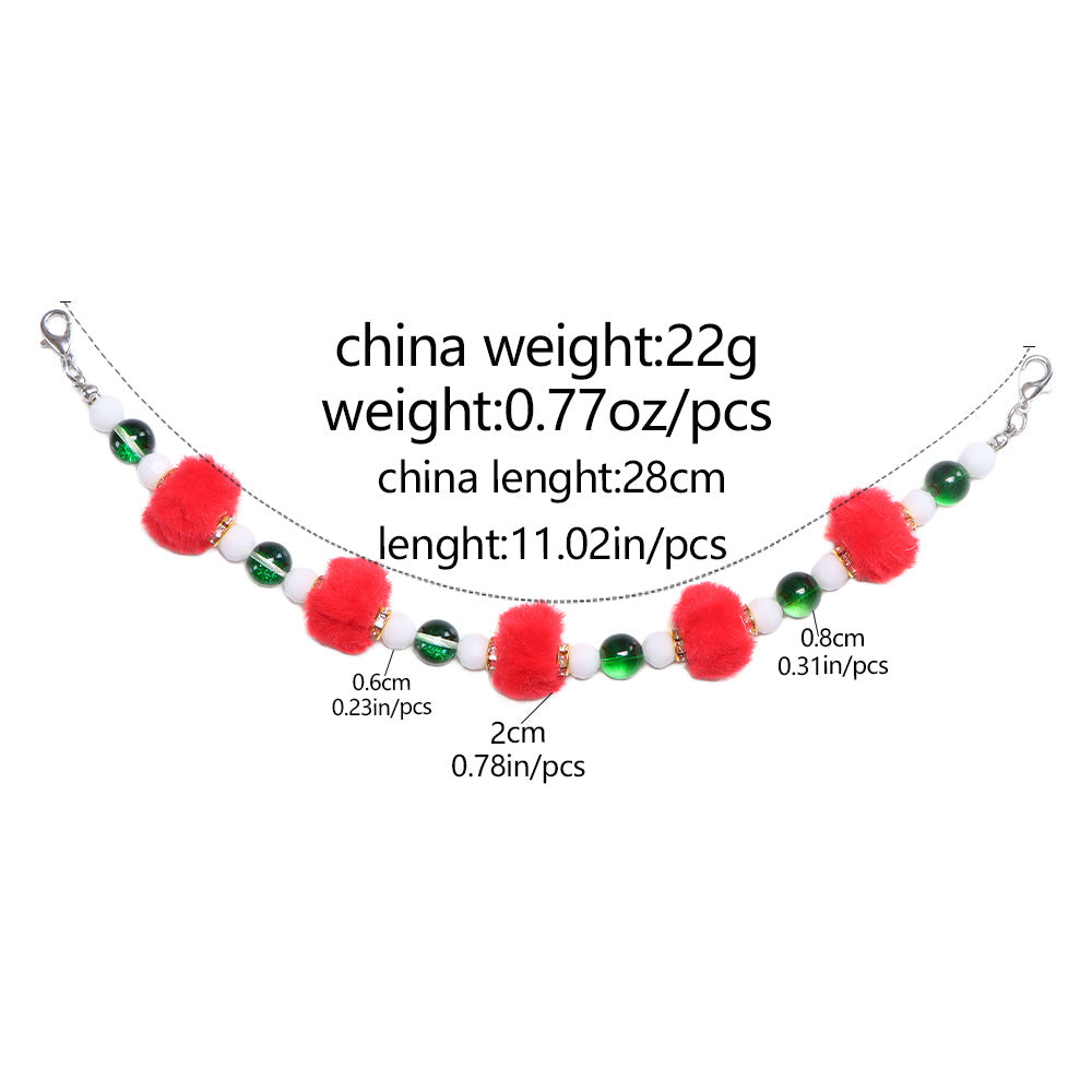 Electroplated Single Ball Plastic Chain Hat Band With Lobster Trigger Clasp Closure, Red, Ideal For DIY Cap