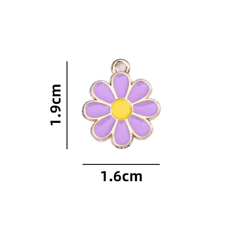 Original Design Multicolor Flowers Pendant In Alloy With Enamel Craftsmanship Jewelry Accessories