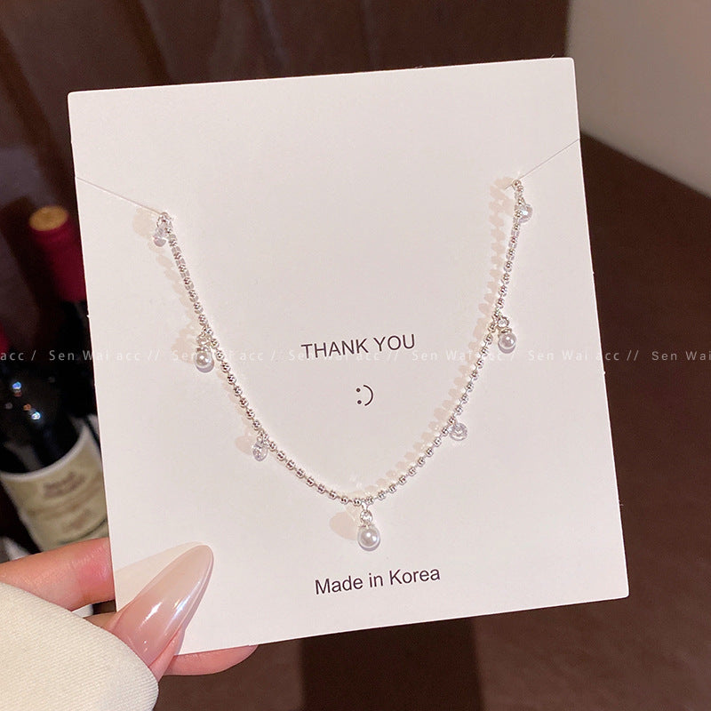 Heart Shape Double Layer Necklace For Women In Sweet Style With Copper Pendant And Zircon Inlay, Electroplated Gold Finish