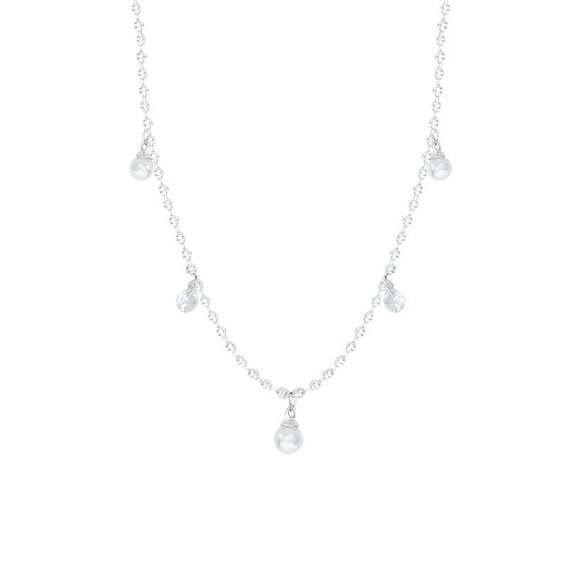 Heart Shape Double Layer Necklace For Women In Sweet Style With Copper Pendant And Zircon Inlay, Electroplated Gold Finish