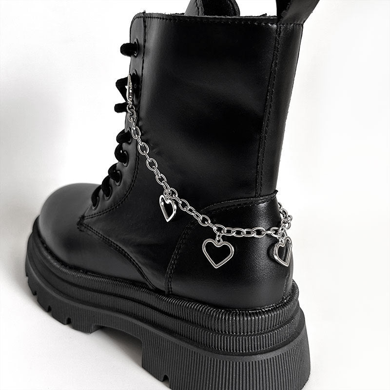 Electroplated Star Pendant Shoe Chain In Titanium Steel Featuring An Exaggerated Style