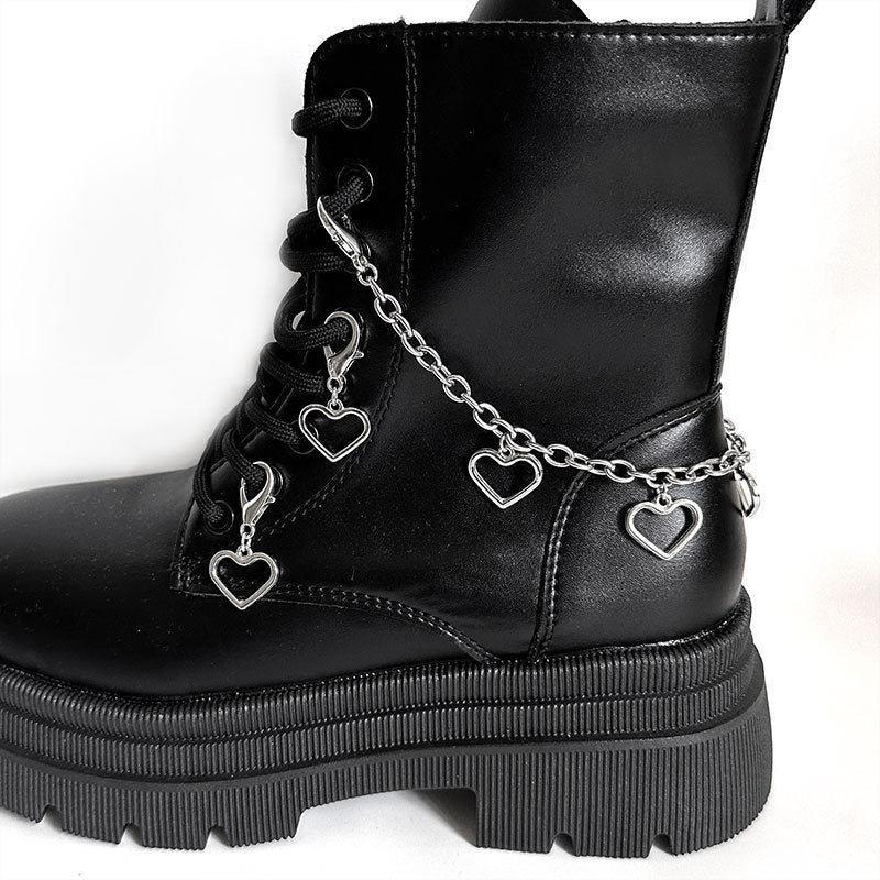 Electroplated Star Pendant Shoe Chain In Titanium Steel Featuring An Exaggerated Style