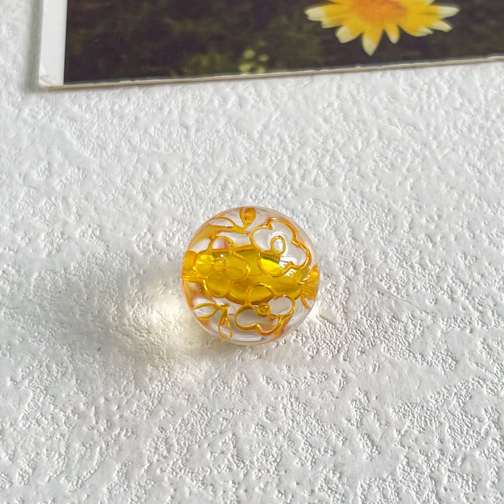 Handmade Acrylic Flowers Beads For Jewelry Making, Available In Colour, Perfect For DIY Accessories