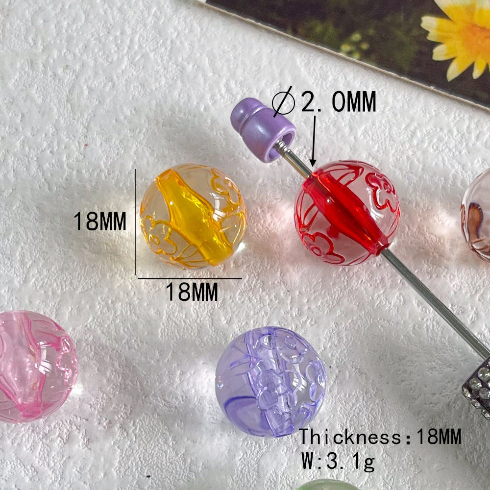 Handmade Acrylic Flowers Beads For Jewelry Making, Available In Colour, Perfect For DIY Accessories
