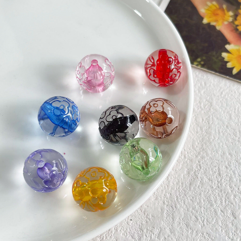 Handmade Acrylic Flowers Beads For Jewelry Making, Available In Colour, Perfect For DIY Accessories