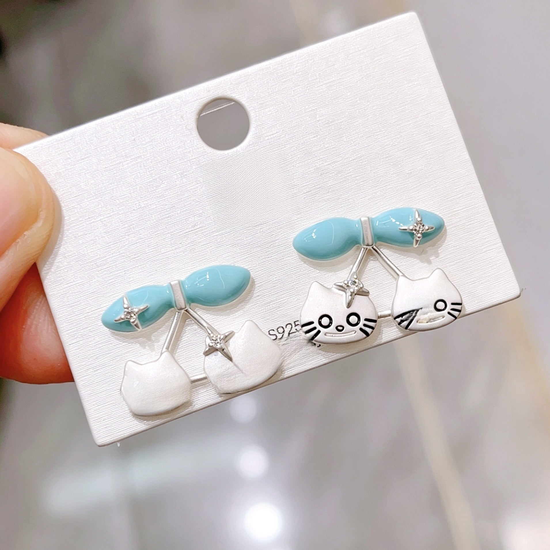 Cherry Earrings For Women Featuring 925 Sterling Silver Posts In Cute Style With Copper Material In Silver Color