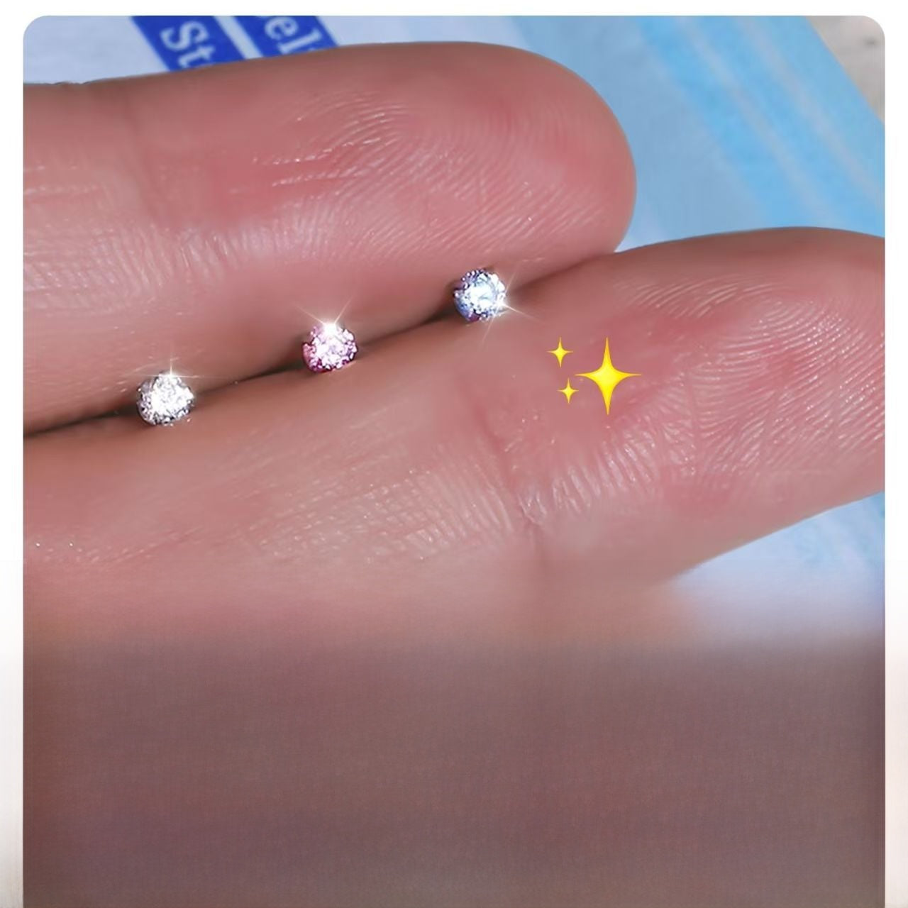 Geometric Stud Earrings For Women In Titanium Steel With Diamond Inlay Featuring A Cute Style