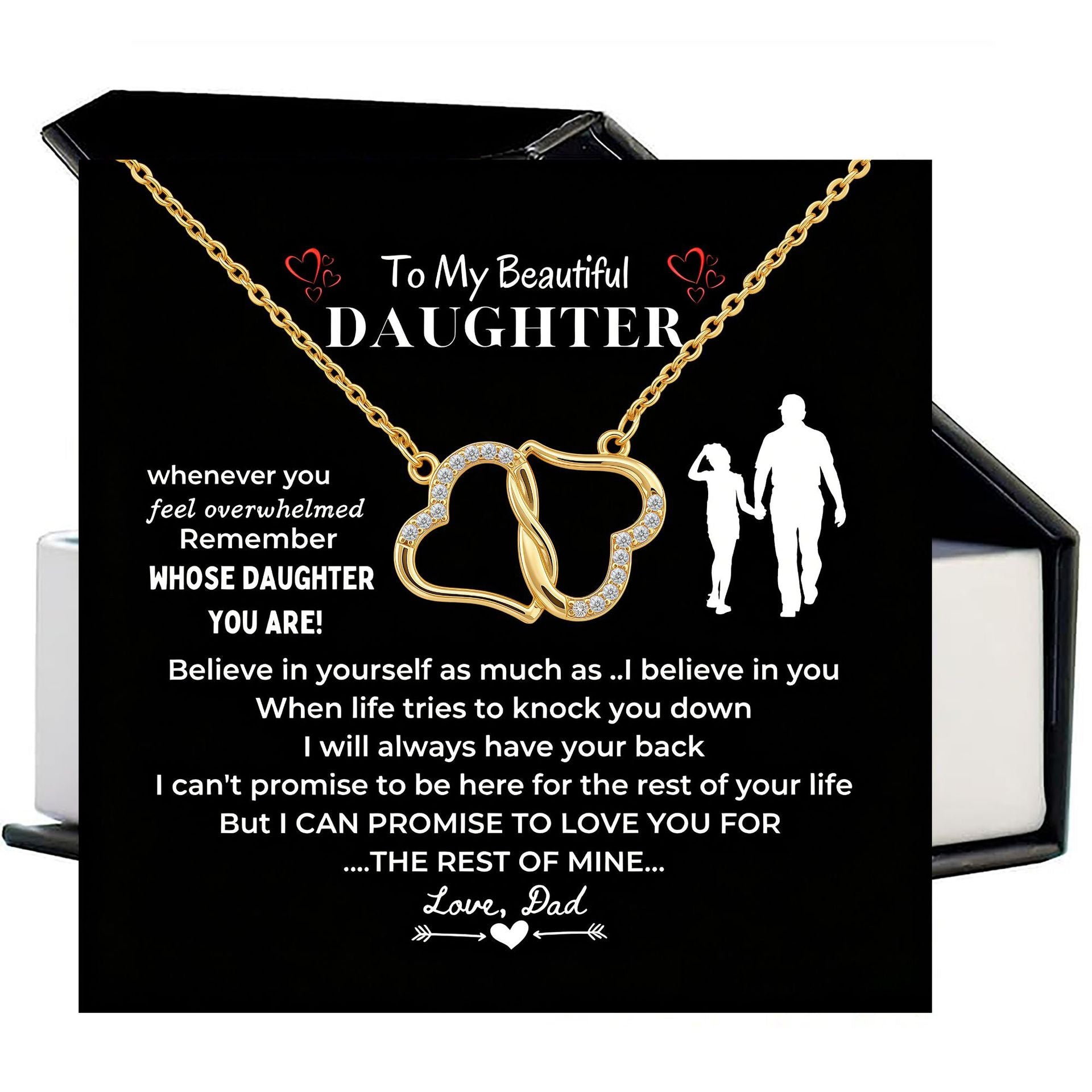 Heart Shape Gold Brass Necklace For Women In Simple Style With Zircon Inlay And Cable Chain