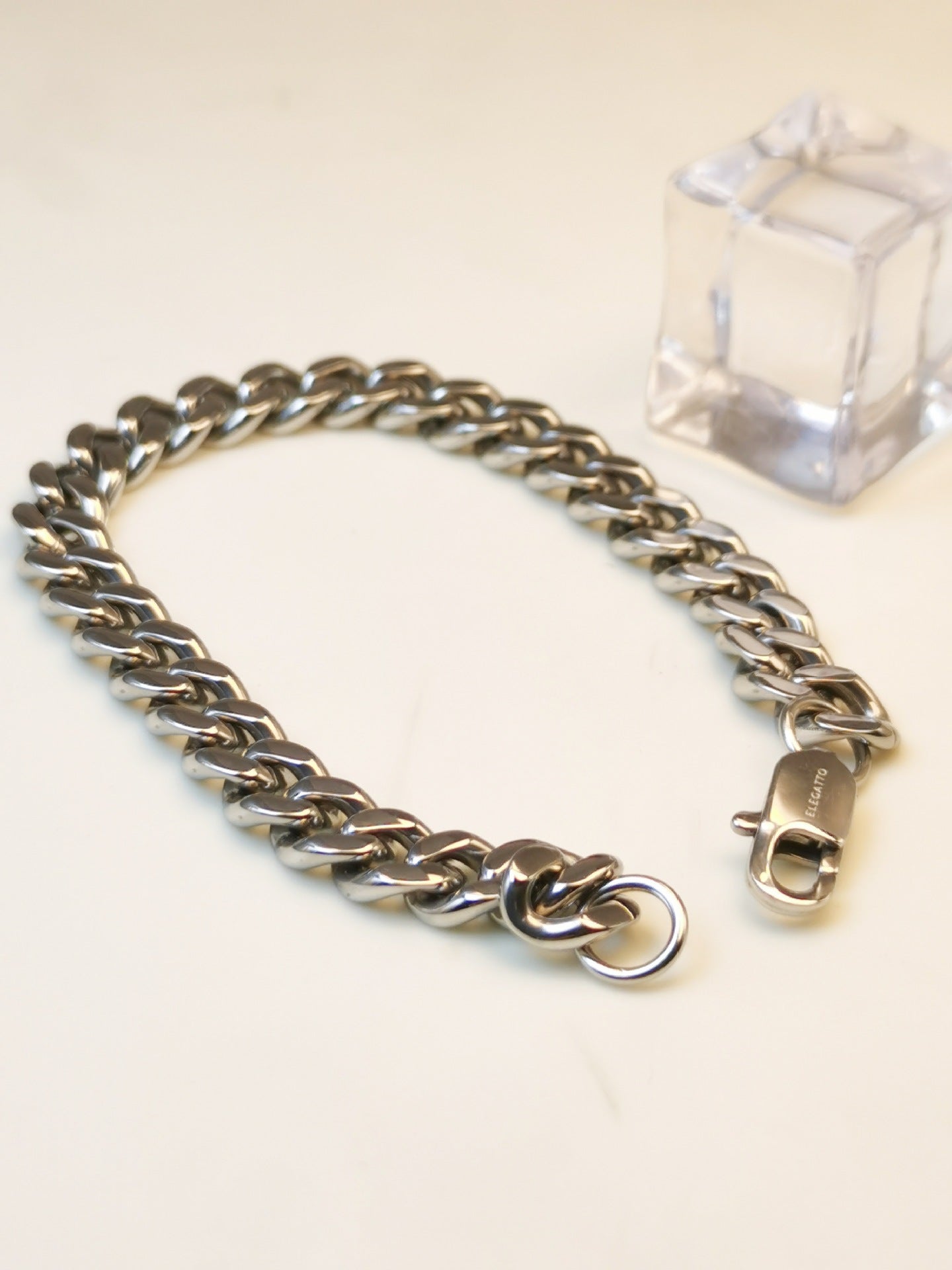 Geometric Jewelry Accessories In 316L Stainless Steel With Electroplated Silver Finish, Original Design