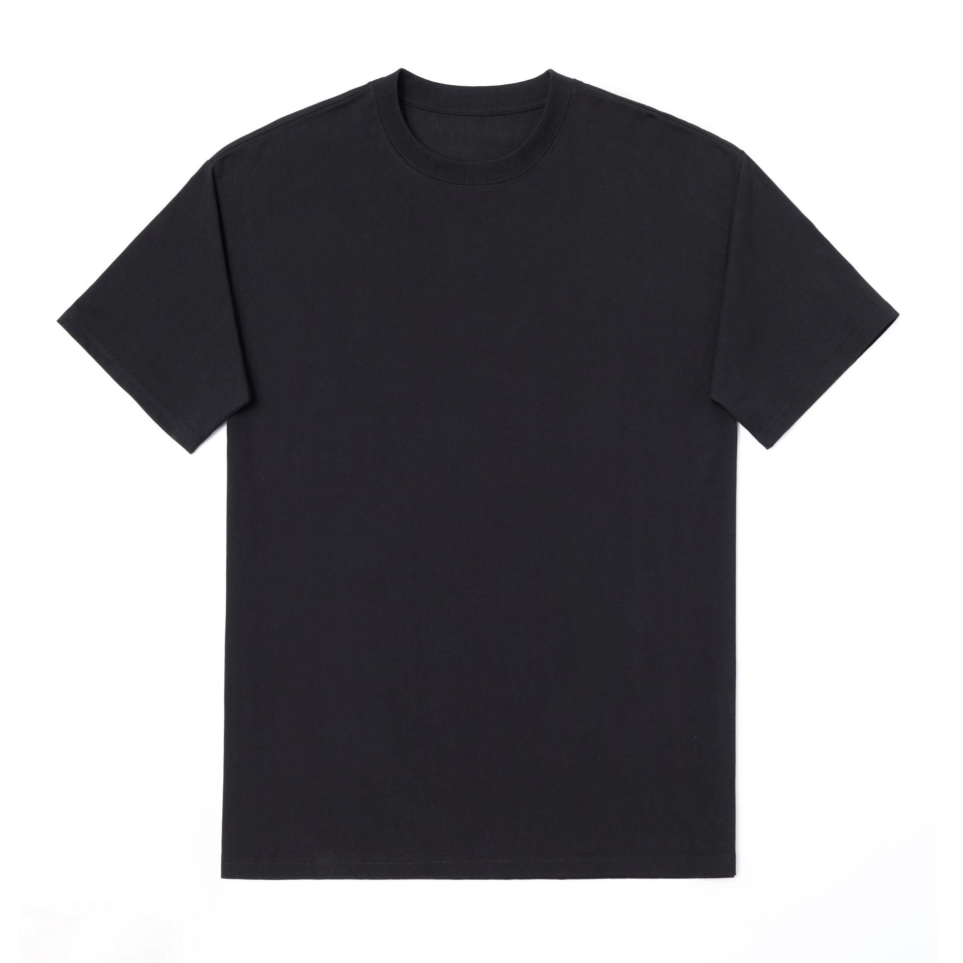 Basic Solid Color Short Sleeve T-shirt For Men In Cotton Fabric Featuring Pullover Design