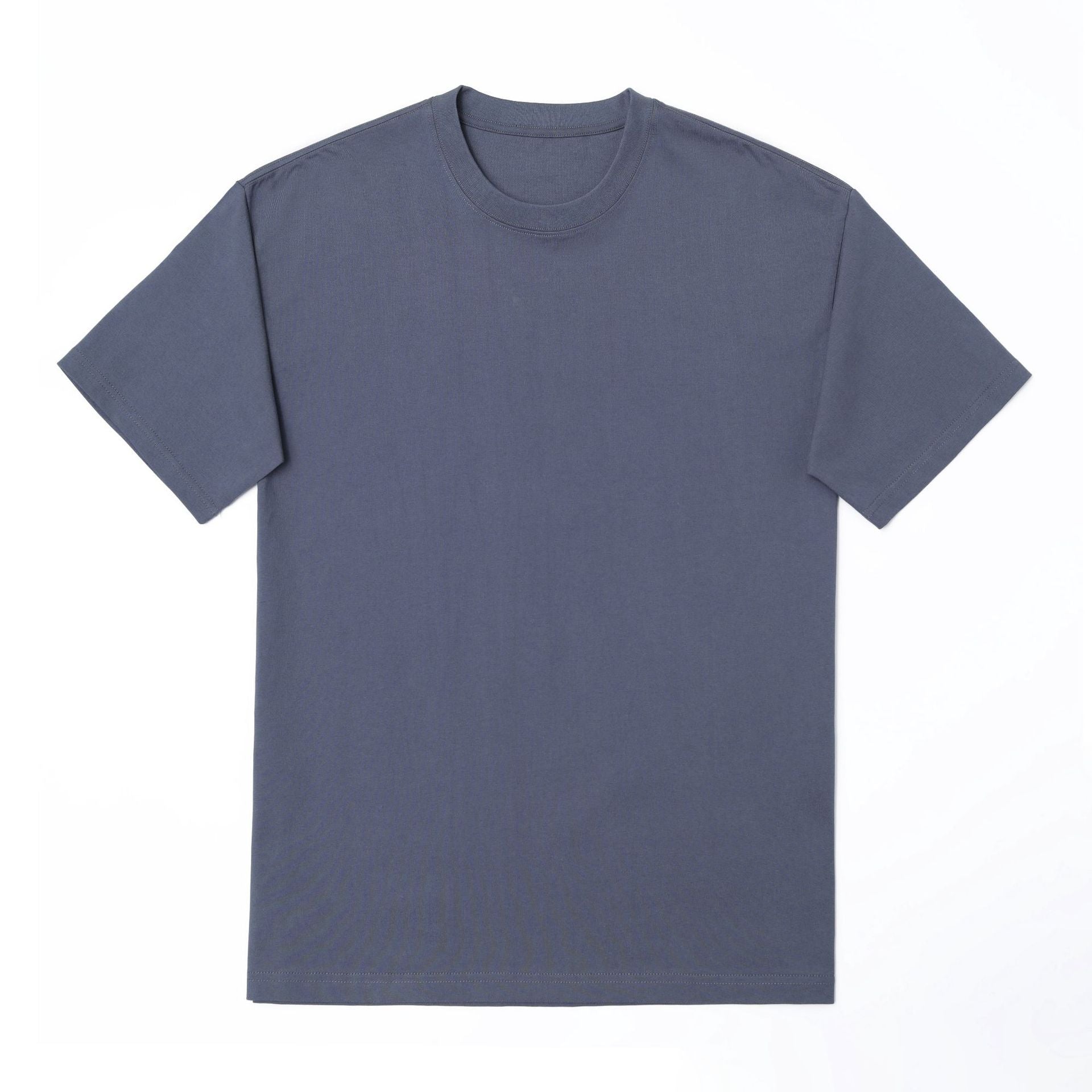 Basic Solid Color Short Sleeve T-shirt For Men In Cotton Fabric Featuring Pullover Design