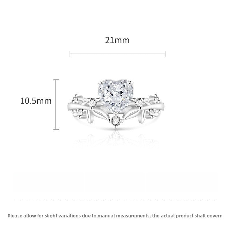 Heart Shape Faceted Open Rings For Women In Copper With Real Gold Plated Finish, Perfect For Spring