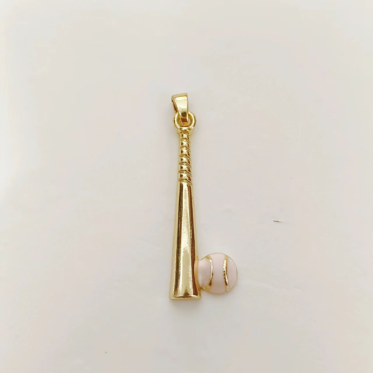 Airplane Pendant Made Of Brass With 18K Real Gold Plating Featuring Zircon Inlay