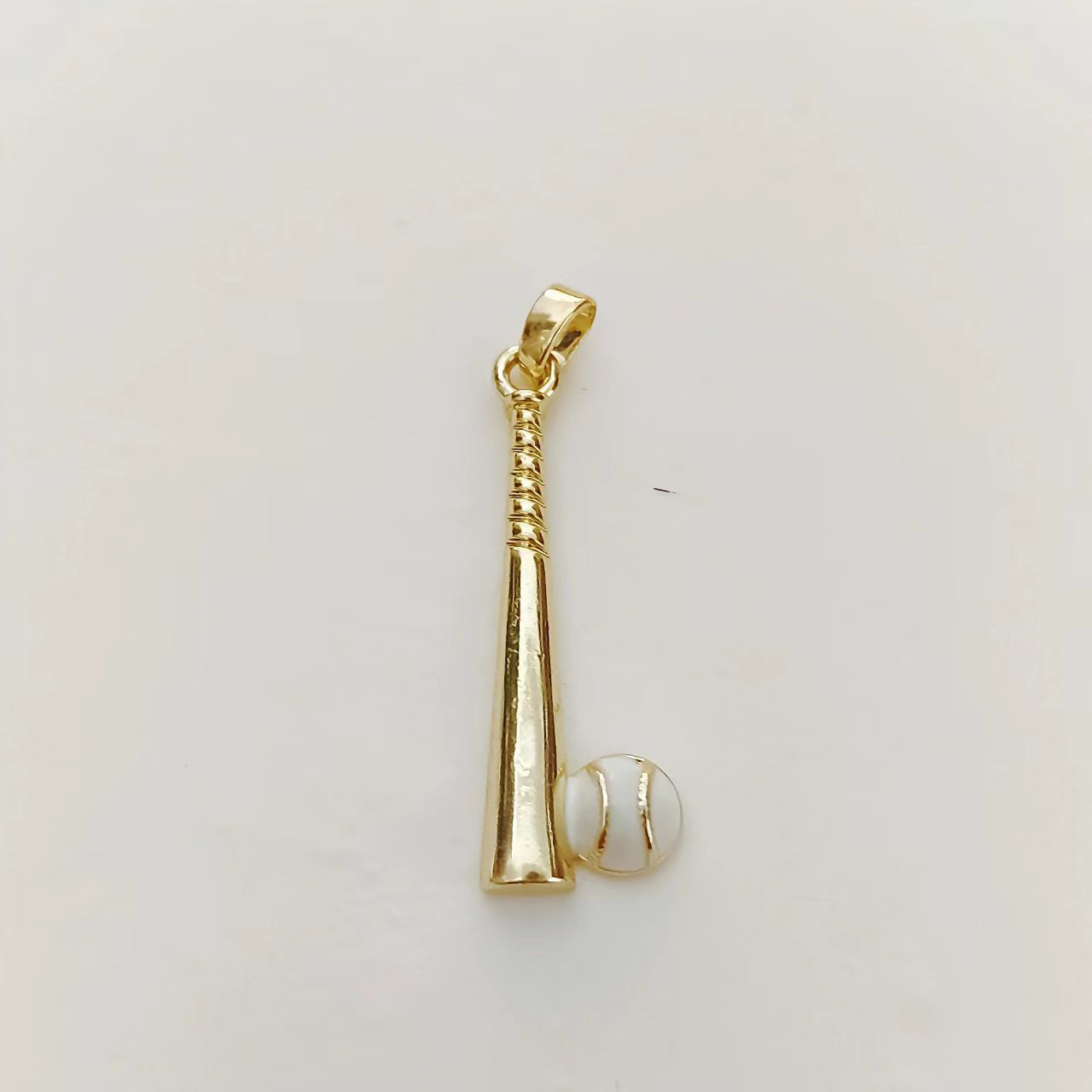 Airplane Pendant Made Of Brass With 18K Real Gold Plating Featuring Zircon Inlay