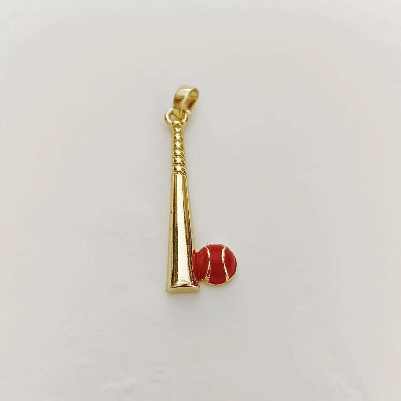 Airplane Pendant Made Of Brass With 18K Real Gold Plating Featuring Zircon Inlay