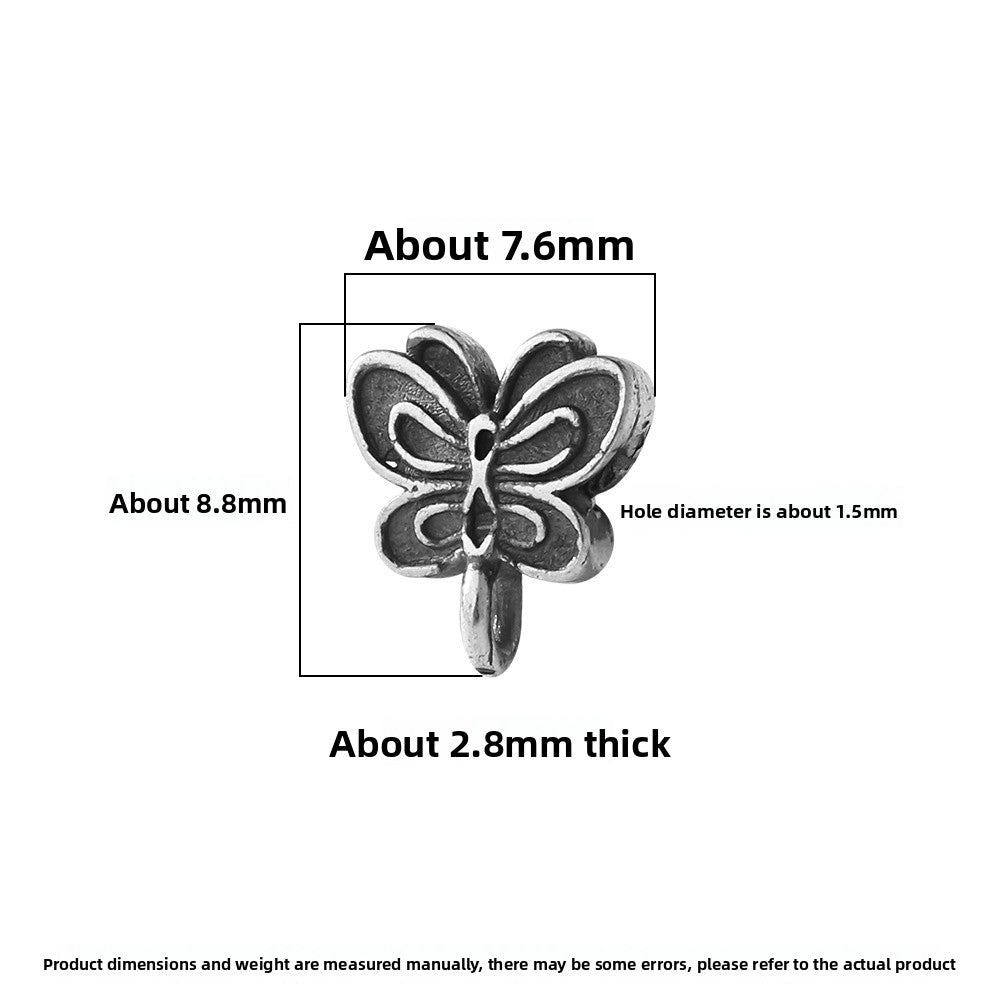 Butterfly Pendant In 925 Sterling Silver With Polished Finish, Retro Style Silver Jewelry Accessory