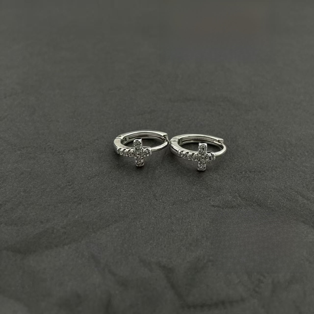 Luxurious Cross Stud Earrings For Women With 925 Sterling Silver Posts And Electroplated Alloy Featuring Rhinestones