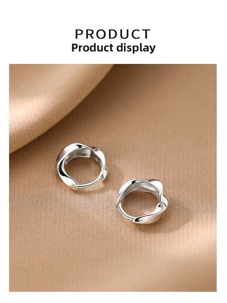 Infinity Earrings For Women In Silver Featuring Copper Ear Pins