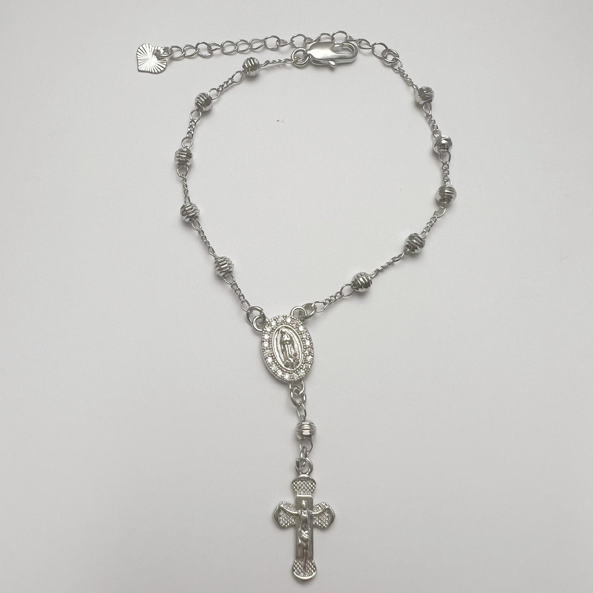 Cross Bracelet For Women With Copper Slider Chain And Copper Pendant, Electroplated Gold Plating Process