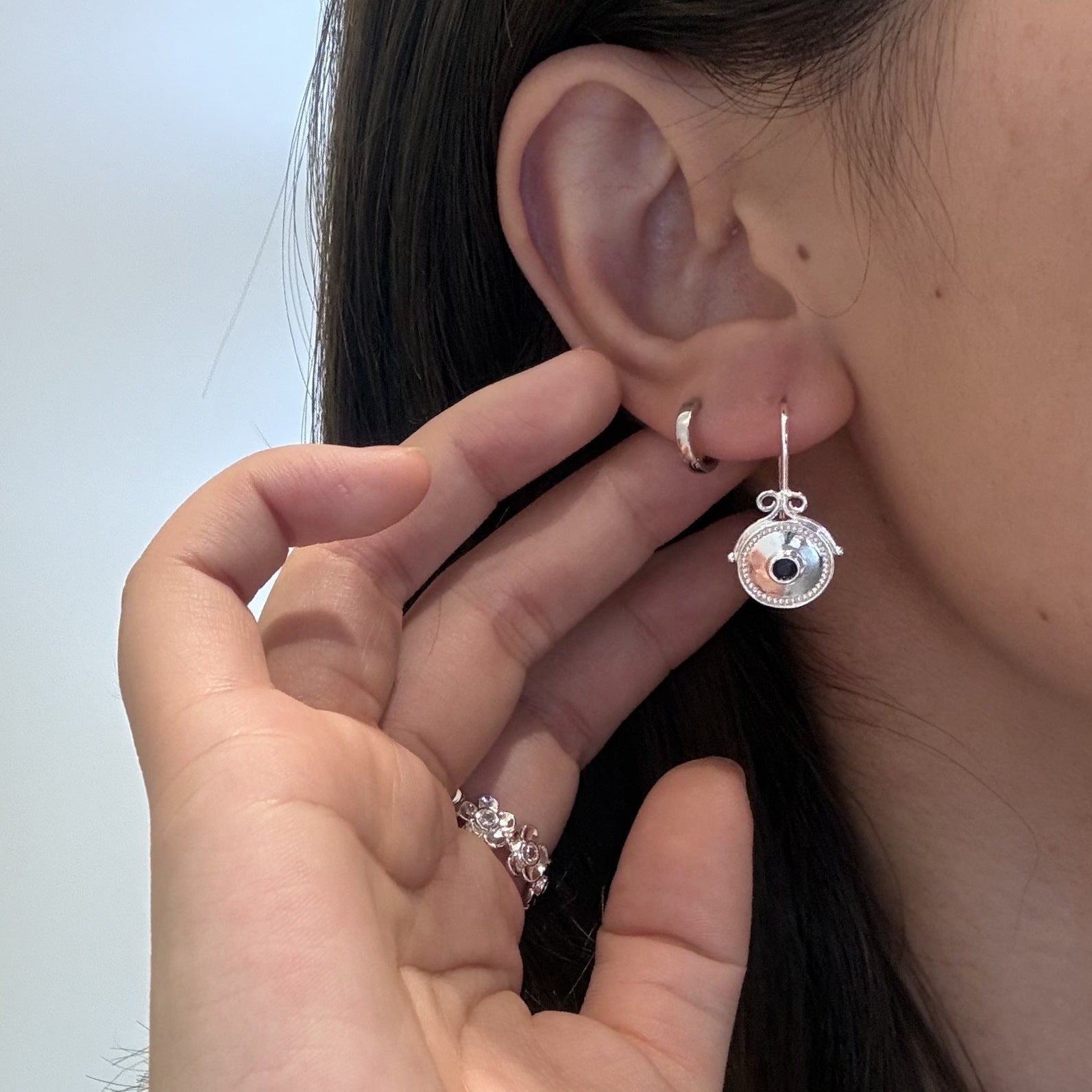 Handmade Flowers Earrings For Women Featuring Copper Ear Pins In Retro Style