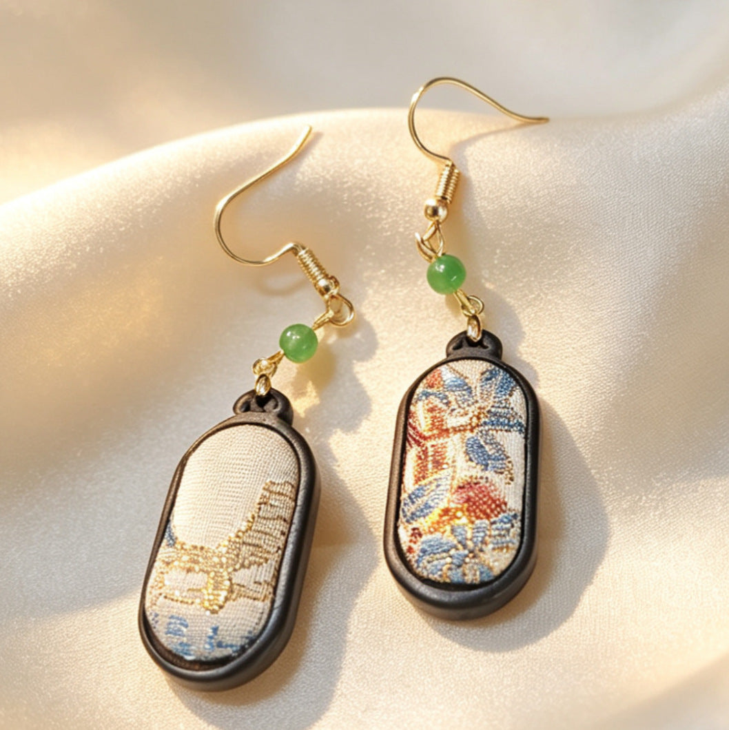 Handmade Geometric Wooden Earrings For Women With Zinc Alloy Ear Pins In Novelty Style