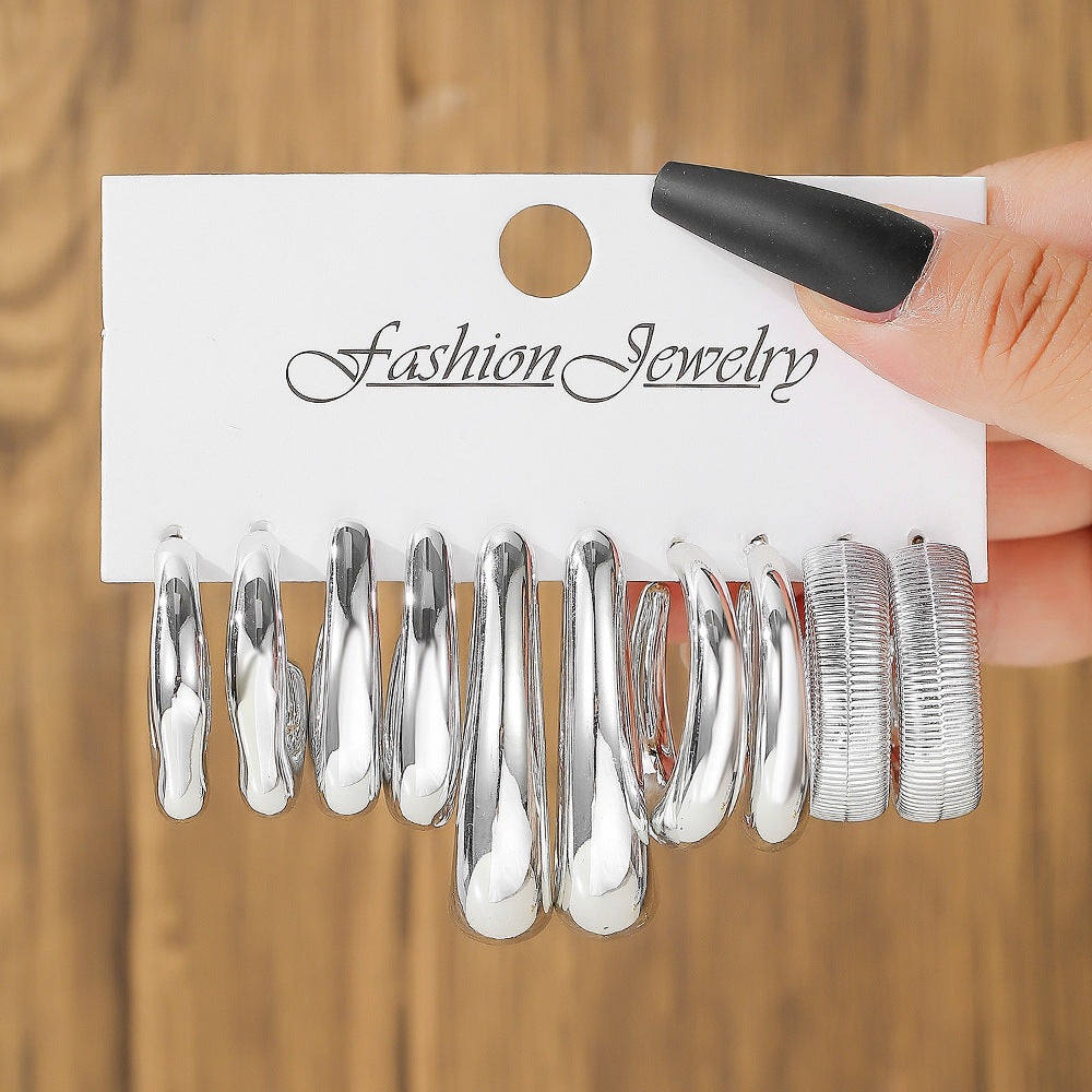 Exaggerated Asymmetrical Geometric Earrings In Electroplated CCB With 304 Stainless Steel Posts, Unisex Design