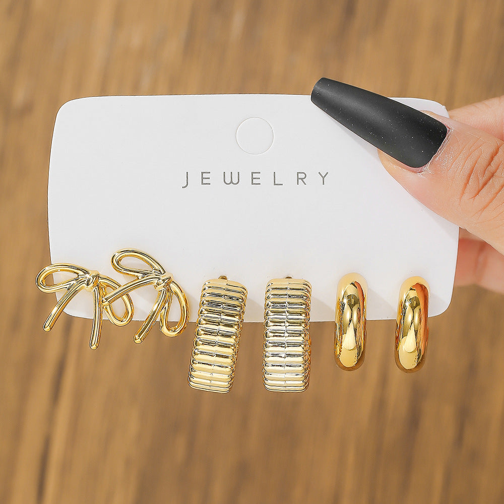 Exaggerated Asymmetrical Geometric Earrings In Electroplated CCB With 304 Stainless Steel Posts, Unisex Design