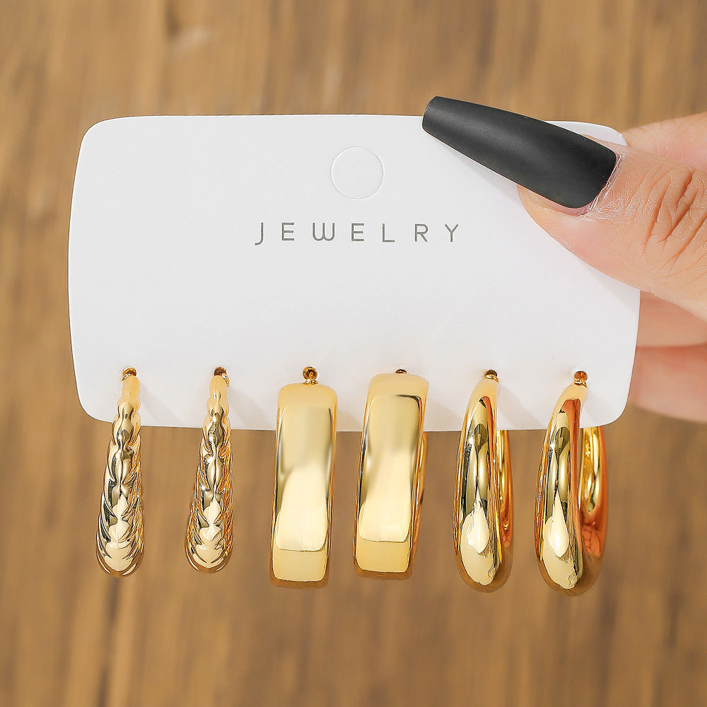 Exaggerated Asymmetrical Geometric Earrings In Electroplated CCB With 304 Stainless Steel Posts, Unisex Design