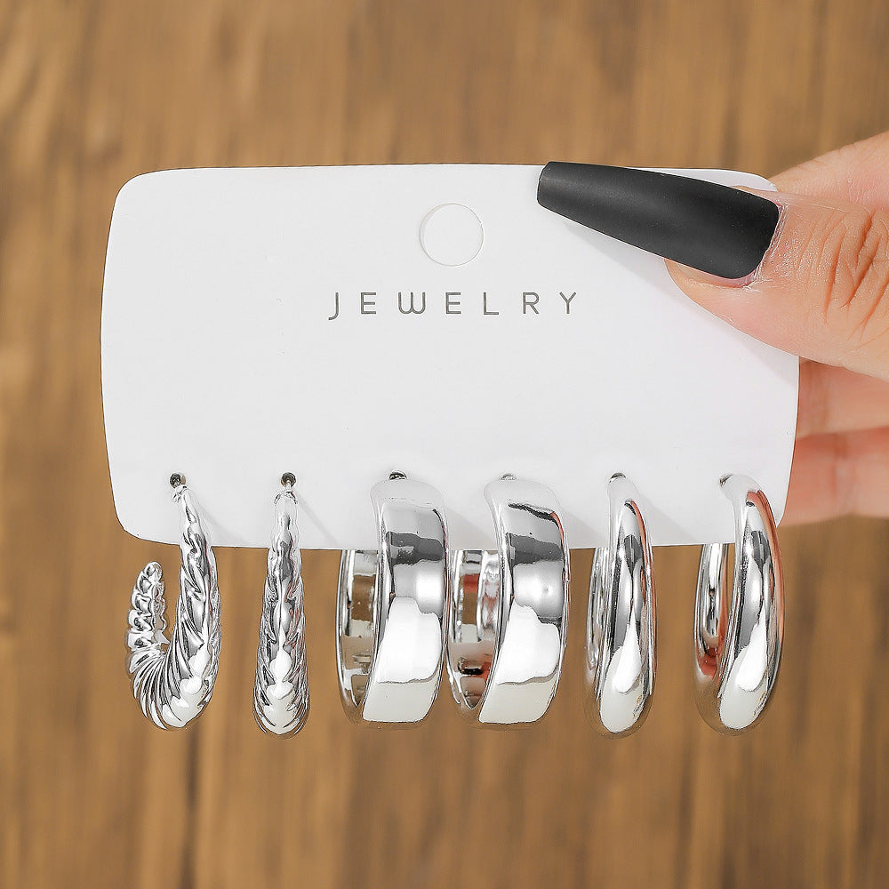 Exaggerated Asymmetrical Geometric Earrings In Electroplated CCB With 304 Stainless Steel Posts, Unisex Design