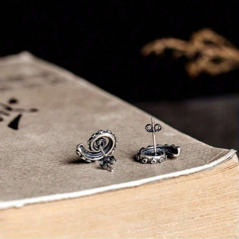 Octopus Earrings For Men Featuring Retro Style With 304 Stainless Steel Alloy Ear Pins