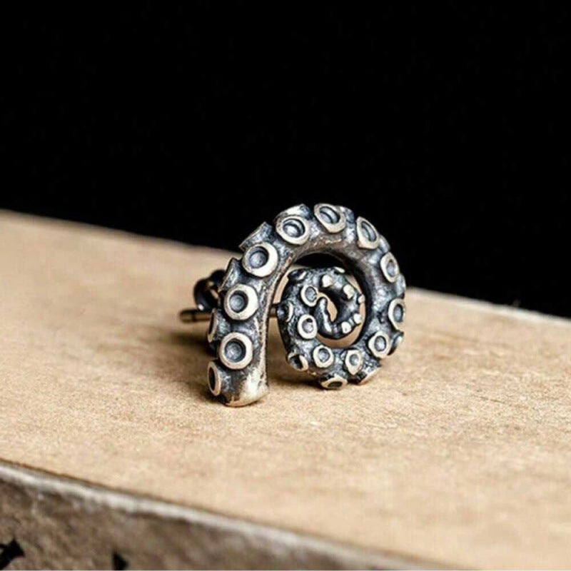 Octopus Earrings For Men Featuring Retro Style With 304 Stainless Steel Alloy Ear Pins