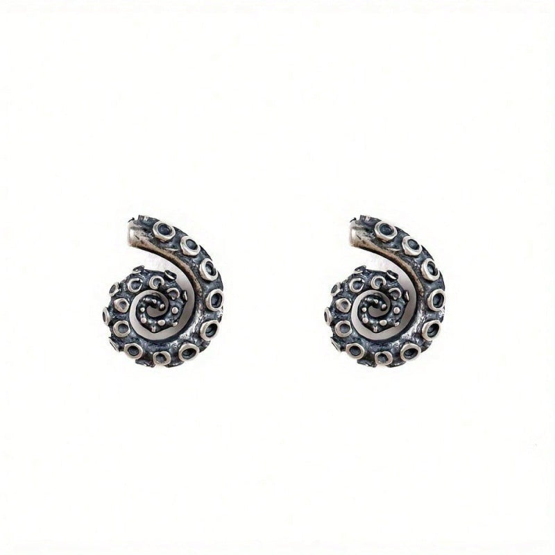Octopus Earrings For Men Featuring Retro Style With 304 Stainless Steel Alloy Ear Pins