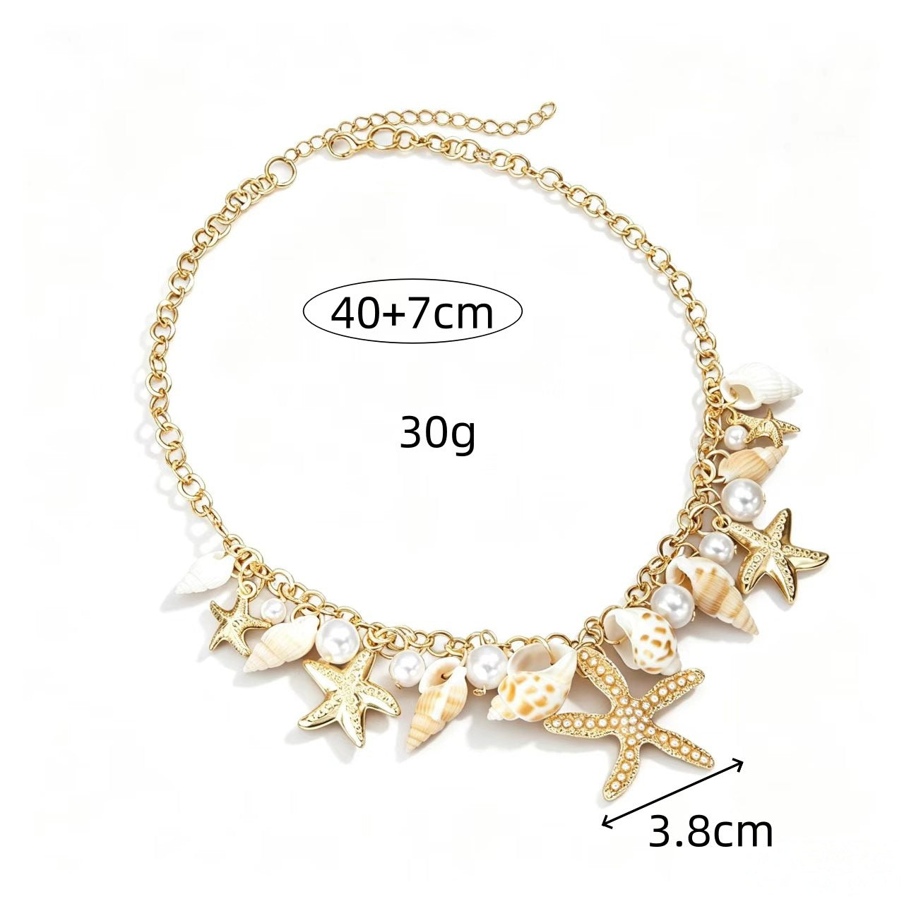 Bohemian Starfish Pendant Necklace For Women In Electroplated Alloy Featuring Unique Design