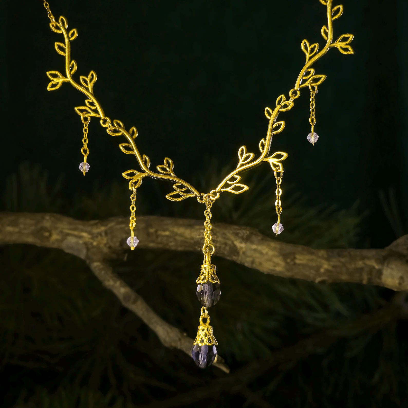 Bohemian Vine Pendant In Gold Featuring Durable Zinc Alloy Material