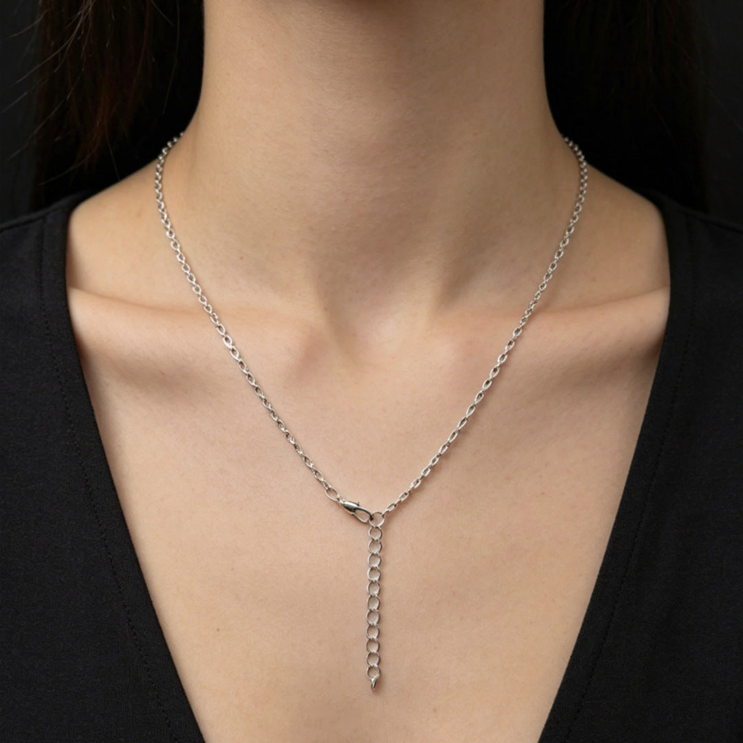 New Style Tassel Necklace For Women With Imitation Pearl Pendant And 304 Stainless Steel Cable Chain